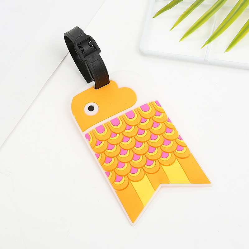 Wish New Creative Cartoon Animal Penguin Luggage Tag Customized Schoolbag Cool Tag Identification Tag Factory Wholesale