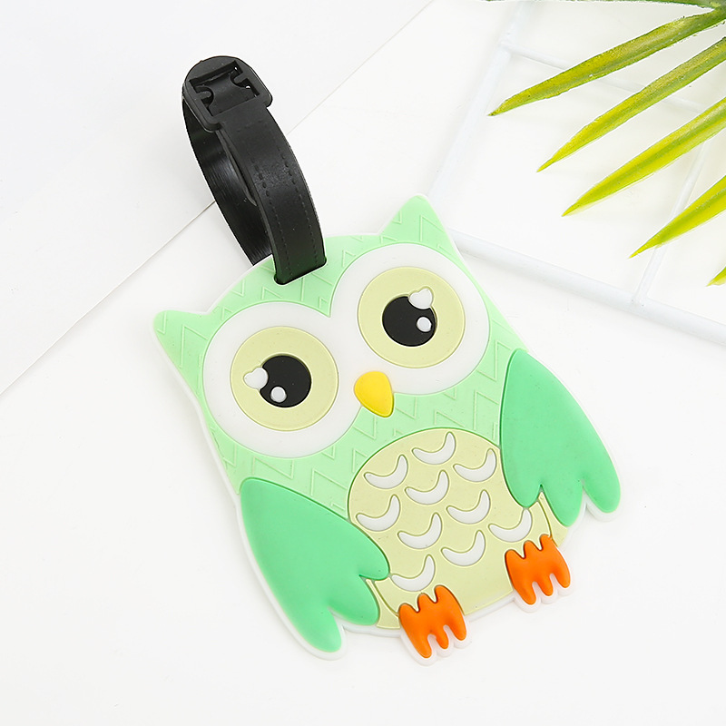 Wish New Creative Cartoon Animal Penguin Luggage Tag Customized Schoolbag Cool Tag Identification Tag Factory Wholesale