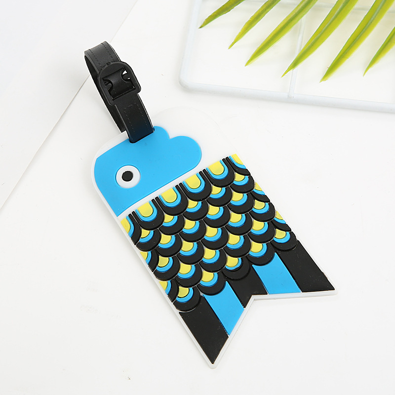 Wish New Creative Cartoon Animal Penguin Luggage Tag Customized Schoolbag Cool Tag Identification Tag Factory Wholesale