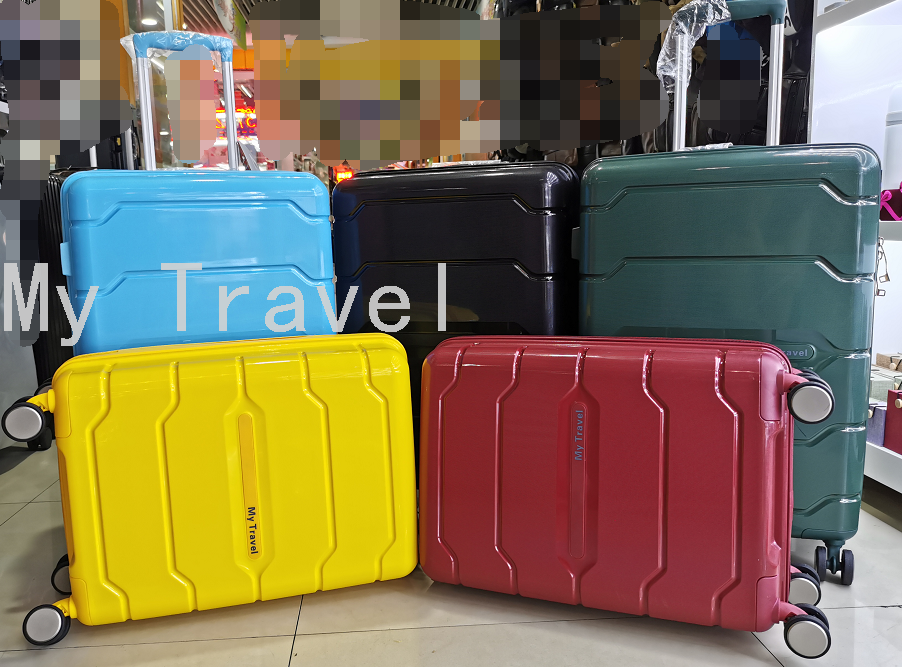 Luggage Password Suitcase Luggage Pp Material Zipper Three-Piece Trolley Case