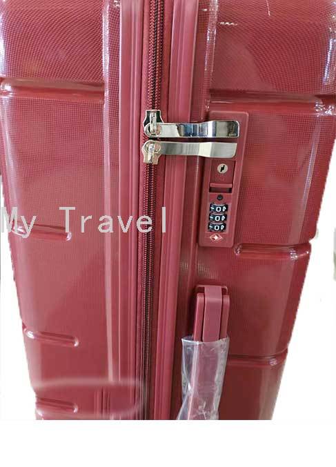 Luggage Password Suitcase Luggage Pp Material Zipper Three-Piece Trolley Case