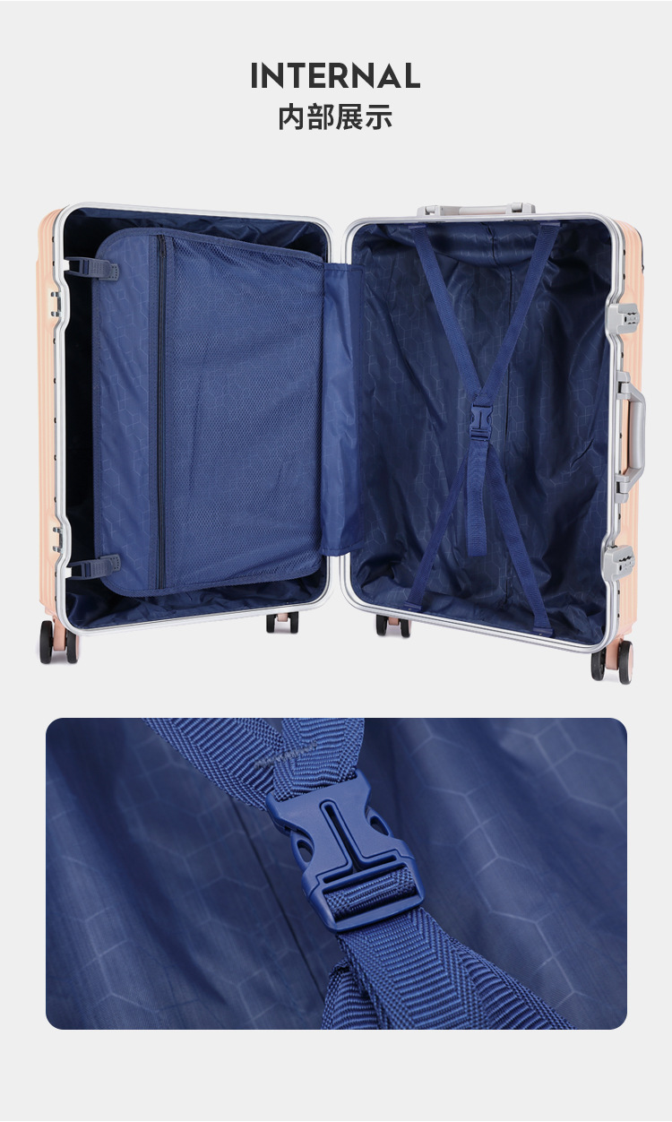 Suitcase Aluminum Frame Male and Female College Student Trolley Case Luggage Boarding Bag 20-Inch Suitcase Aluminum Frame Male and Female College Student Trolley Case Luggage Boarding Bag 20-Inch