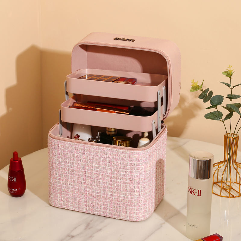 Manufacturer Cosmetic Bag Women&#039;s Large Capacity 2021 New Cosmetic Case Storage Box Portable Oversized Ins Style Suitcase