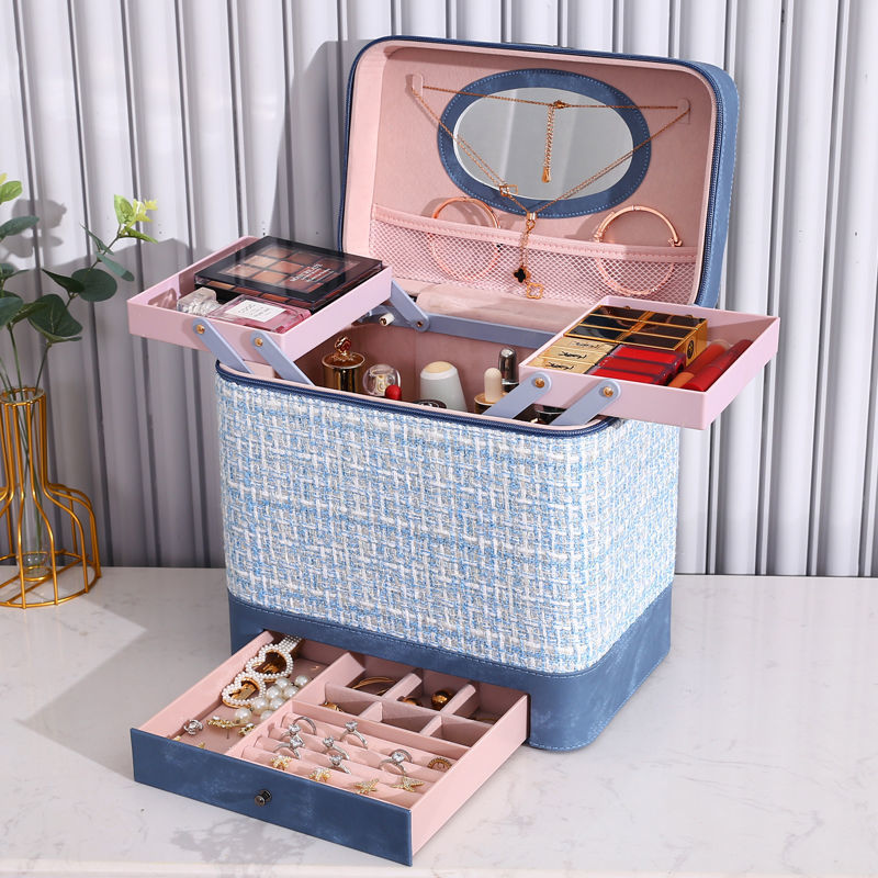 Manufacturer Cosmetic Bag Women&#039;s Large Capacity 2021 New Cosmetic Case Storage Box Portable Oversized Ins Style Suitcase