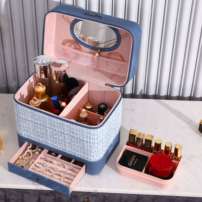 Manufacturer Cosmetic Bag Women&#039;s Large Capacity 2021 New Cosmetic Case Storage Box Portable Oversized Ins Style Suitcase