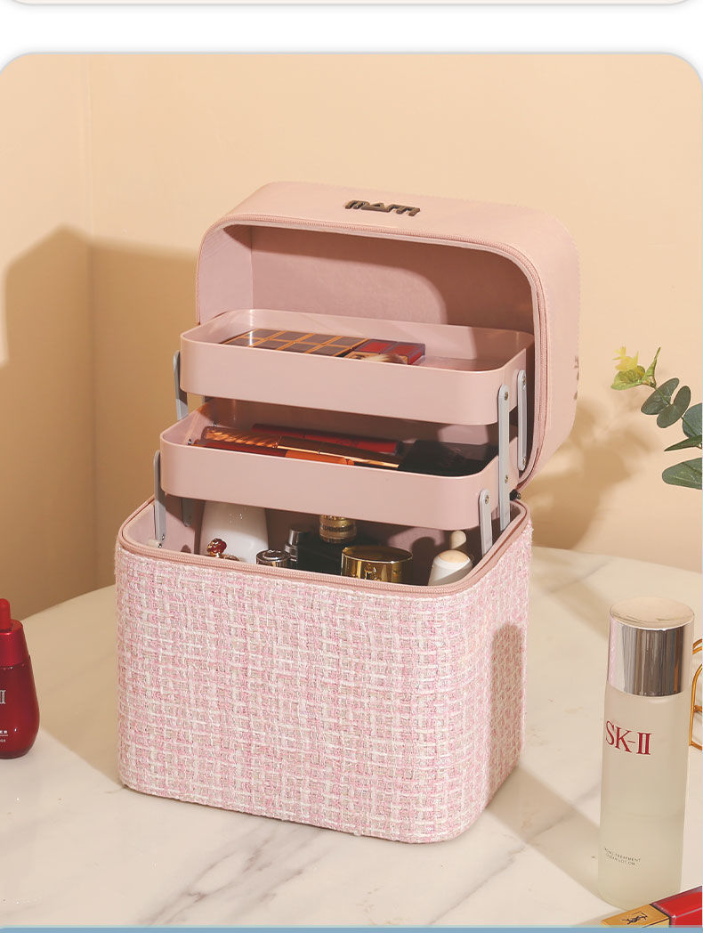 Manufacturer Cosmetic Bag Women's Large Capacity 2021 New Cosmetic Case Storage Box Portable Oversized Ins Style Suitcase