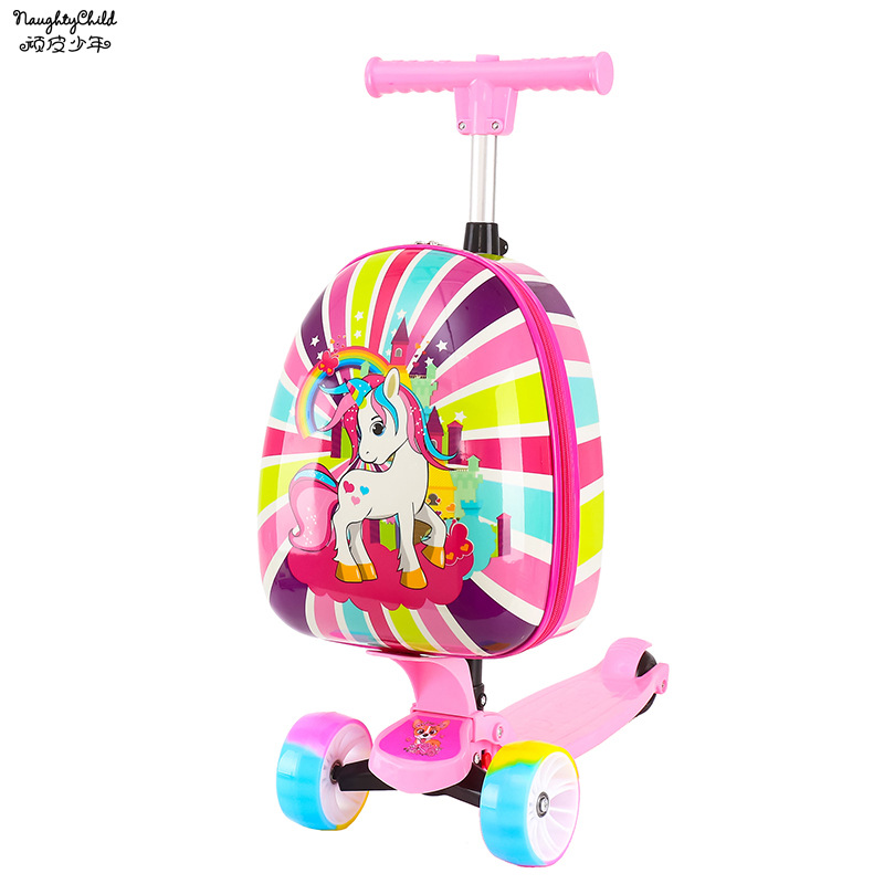 Scooter Toy Luggage Trolley Case Suitcase Boarding Bag Children Suitcase Backpack Backpack Schoolbag School Bag