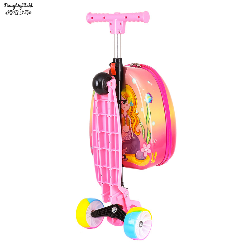Scooter Toy Luggage Trolley Case Suitcase Boarding Bag Children Suitcase Backpack Backpack Schoolbag School Bag