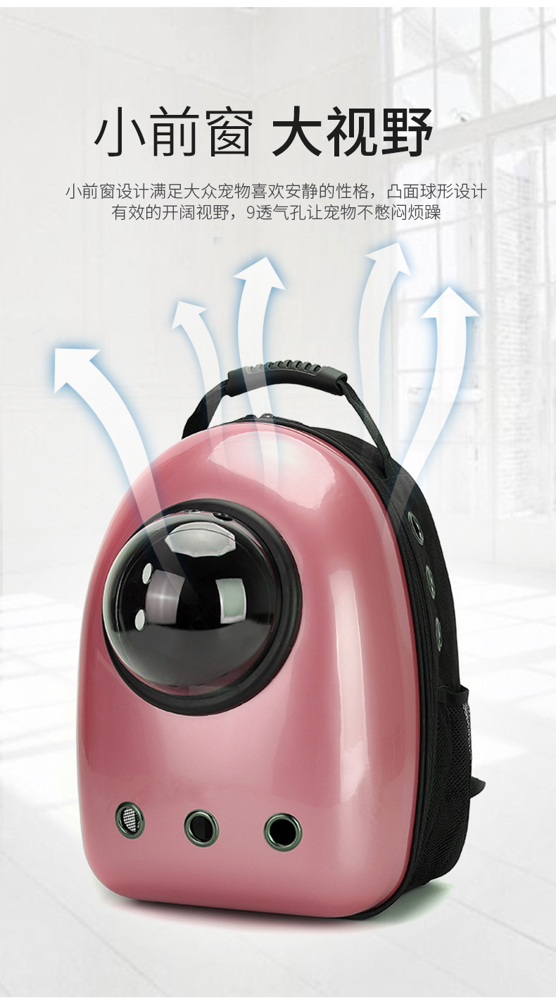 Pet Bag Outdoor Portable Backpack Space Capsule Pet Breathable Crossbody Fully Transparent Cat Carrying Suitcase Schoolbag