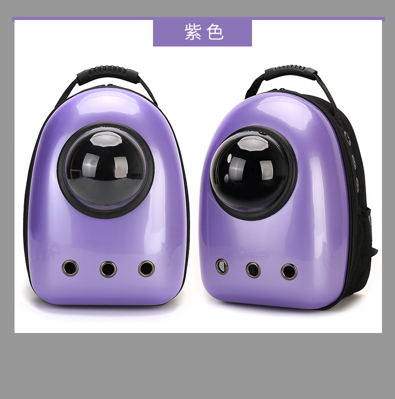 Pet Bag Outdoor Portable Backpack Space Capsule Pet Breathable Crossbody Fully Transparent Cat Carrying Suitcase Schoolbag