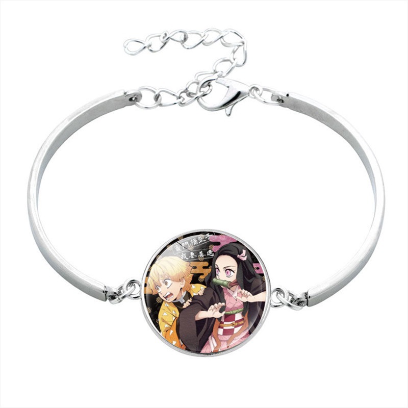 Kimetsu No Yaiba Time Stone Alloy Bangle Bracelet Japanese Classic Anime Peripheral Small Commodity Bracelet Wholesale Kimetsu No Yaiba Time Stone Alloy Bangle Bracelet Japanese Classic Anime Peripheral Small Commodity Bracelet Wholesale