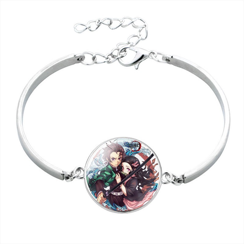 Kimetsu No Yaiba Time Stone Alloy Bangle Bracelet Japanese Classic Anime Peripheral Small Commodity Bracelet Wholesale Kimetsu No Yaiba Time Stone Alloy Bangle Bracelet Japanese Classic Anime Peripheral Small Commodity Bracelet Wholesale