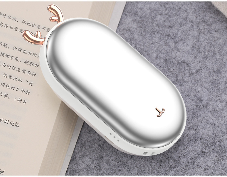 Goose Soft Stone Hand Warmer Aluminum Alloy Heating Pad Mini Power Bank Cartoon Cute Deer Mobile Power Gift Customization Goose Soft Stone Hand Warmer Aluminum Alloy Heating Pad Mini Power Bank Cartoon Cute Deer Mobile Power Gift Customization