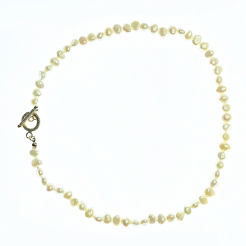 French Style Retro Baroque Shaped Freshwater Short Pearl Necklace Necklace Necklace Bracelet OT Buckle Choker Fine Collar