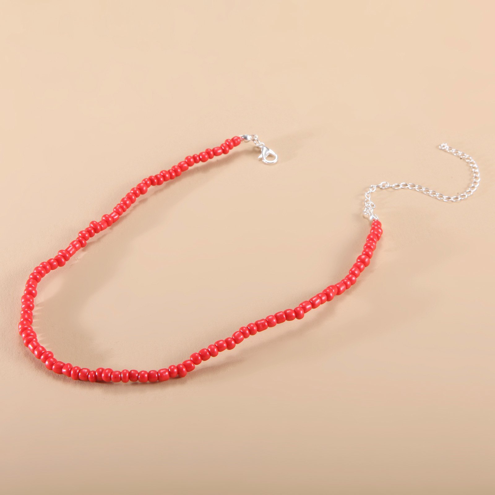 European and American New Necklace Bohemian Short Necklace Choker Amazon Combination Color Bead Necklace