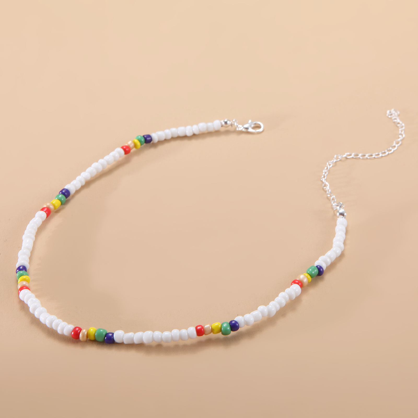 European and American New Necklace Bohemian Short Necklace Choker Amazon Combination Color Bead Necklace