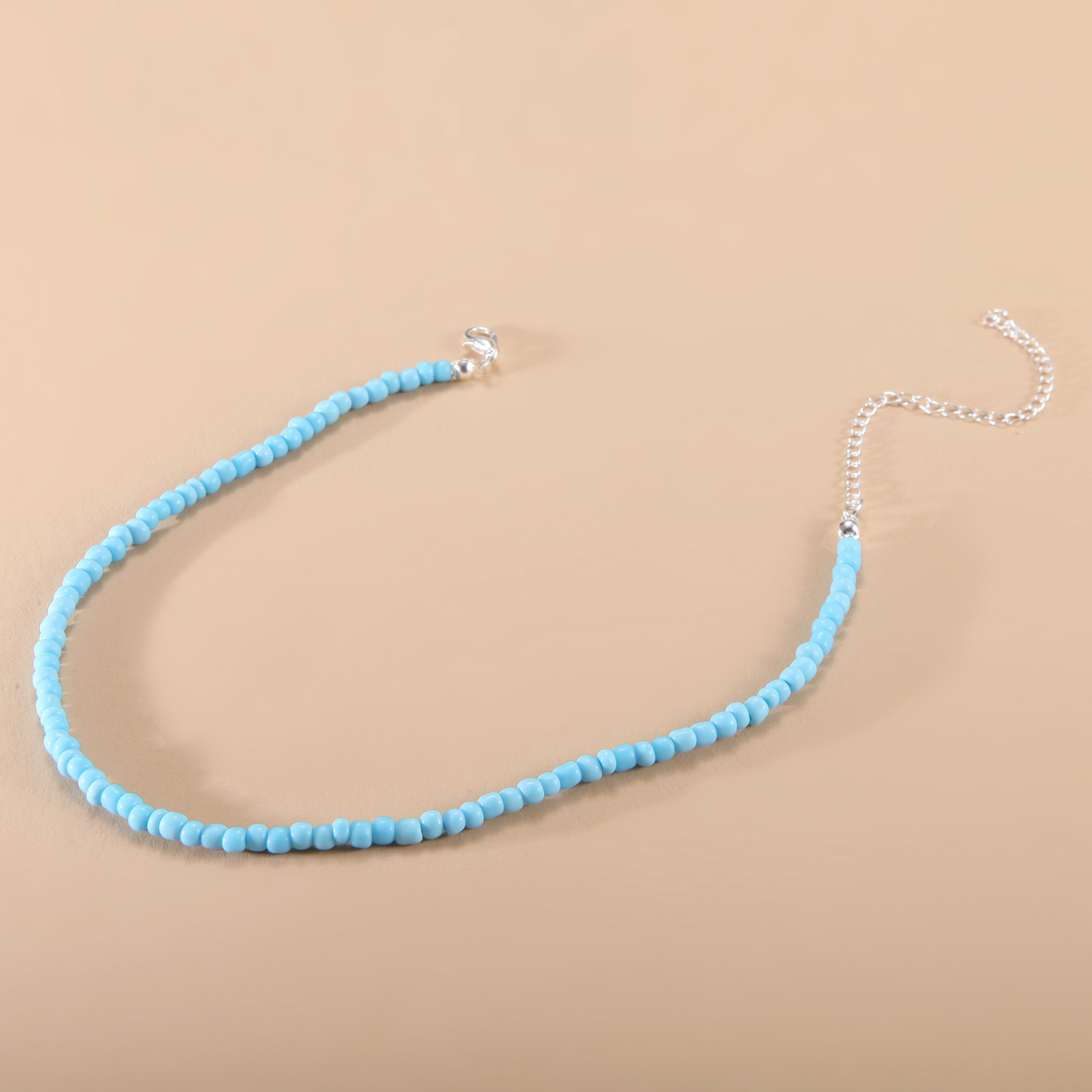 European and American New Necklace Bohemian Short Necklace Choker Amazon Combination Color Bead Necklace