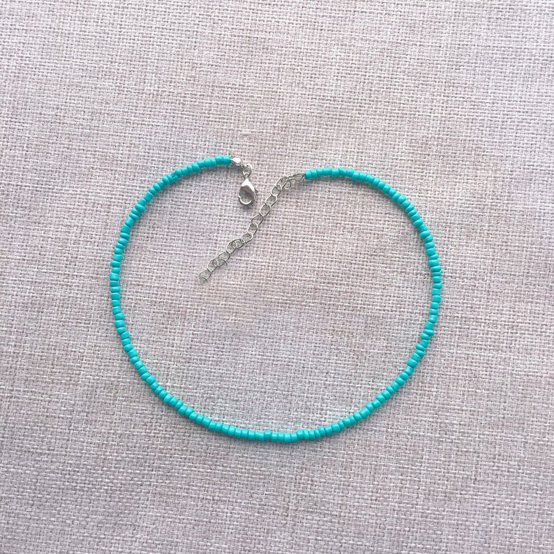 European and American New Necklace Bohemian Short Necklace Choker Amazon Combination Color Bead Necklace