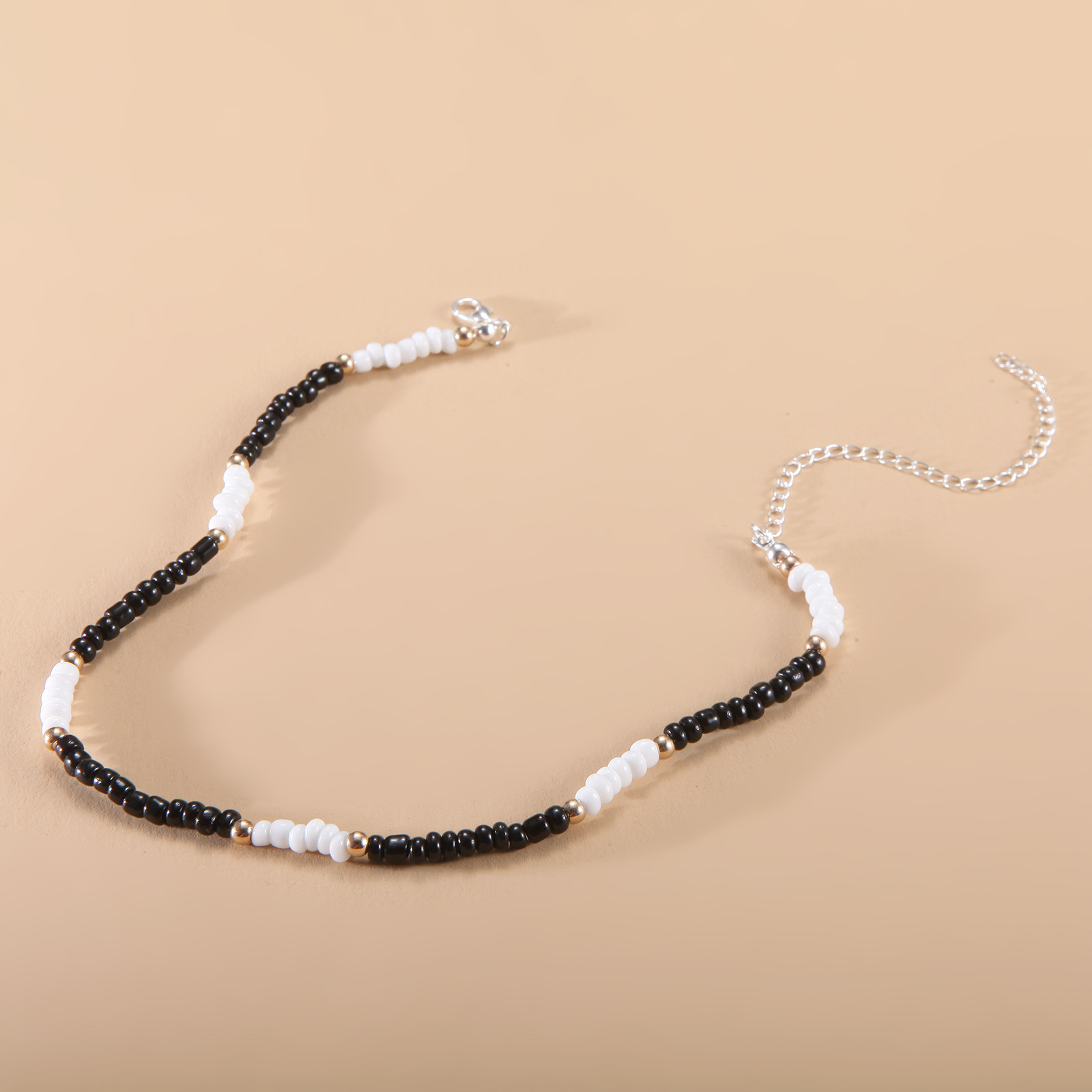 European and American New Necklace Bohemian Short Necklace Choker Amazon Combination Color Bead Necklace