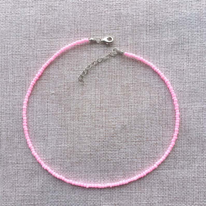 European and American New Necklace Bohemian Short Necklace Choker Amazon Combination Color Bead Necklace