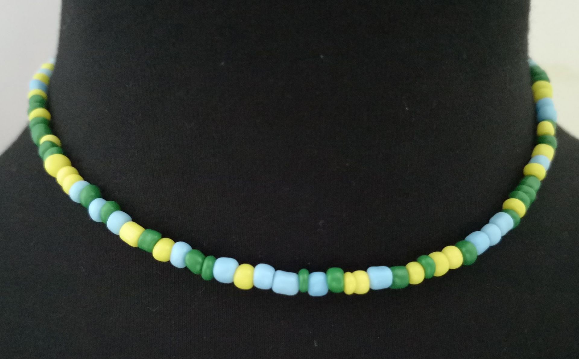 European and American New Necklace Bohemian Short Necklace Choker Amazon Combination Color Bead Necklace