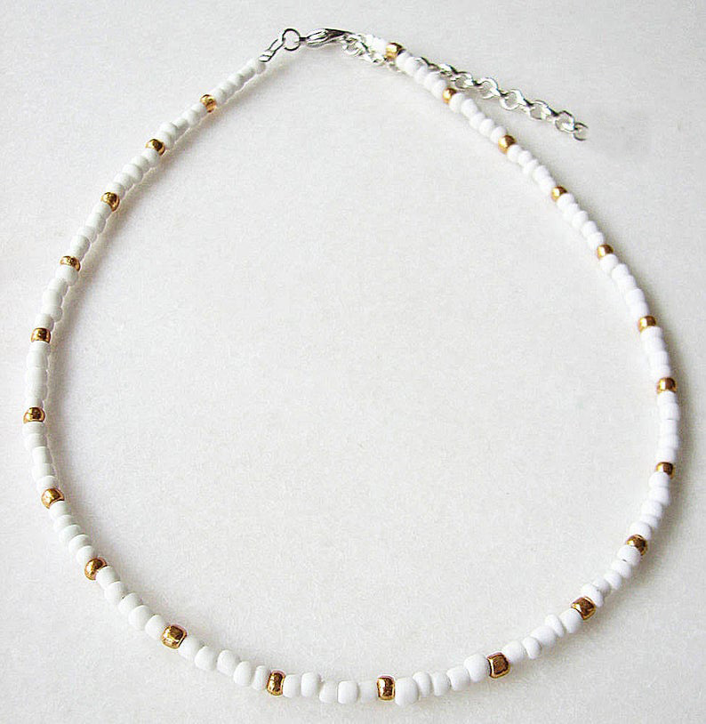 European and American New Necklace Bohemian Short Necklace Choker Amazon Combination Color Bead Necklace