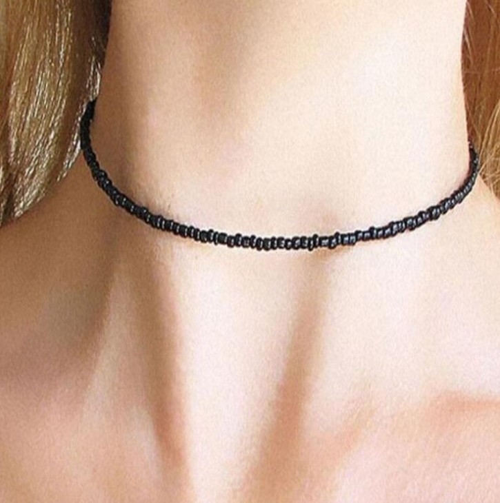 European and American New Necklace Bohemian Short Necklace Choker Amazon Combination Color Bead Necklace
