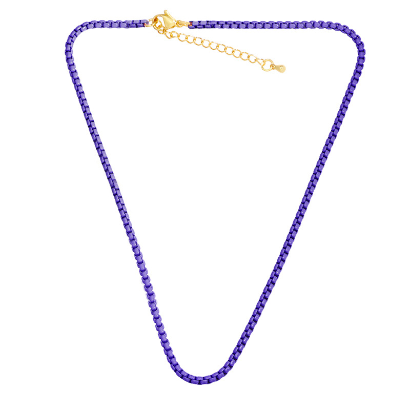 European and American Personalized Bohemian Candy Color Necklace Clavicle Chain Short Ins Color Choker Pure Necklace Female Nkw01