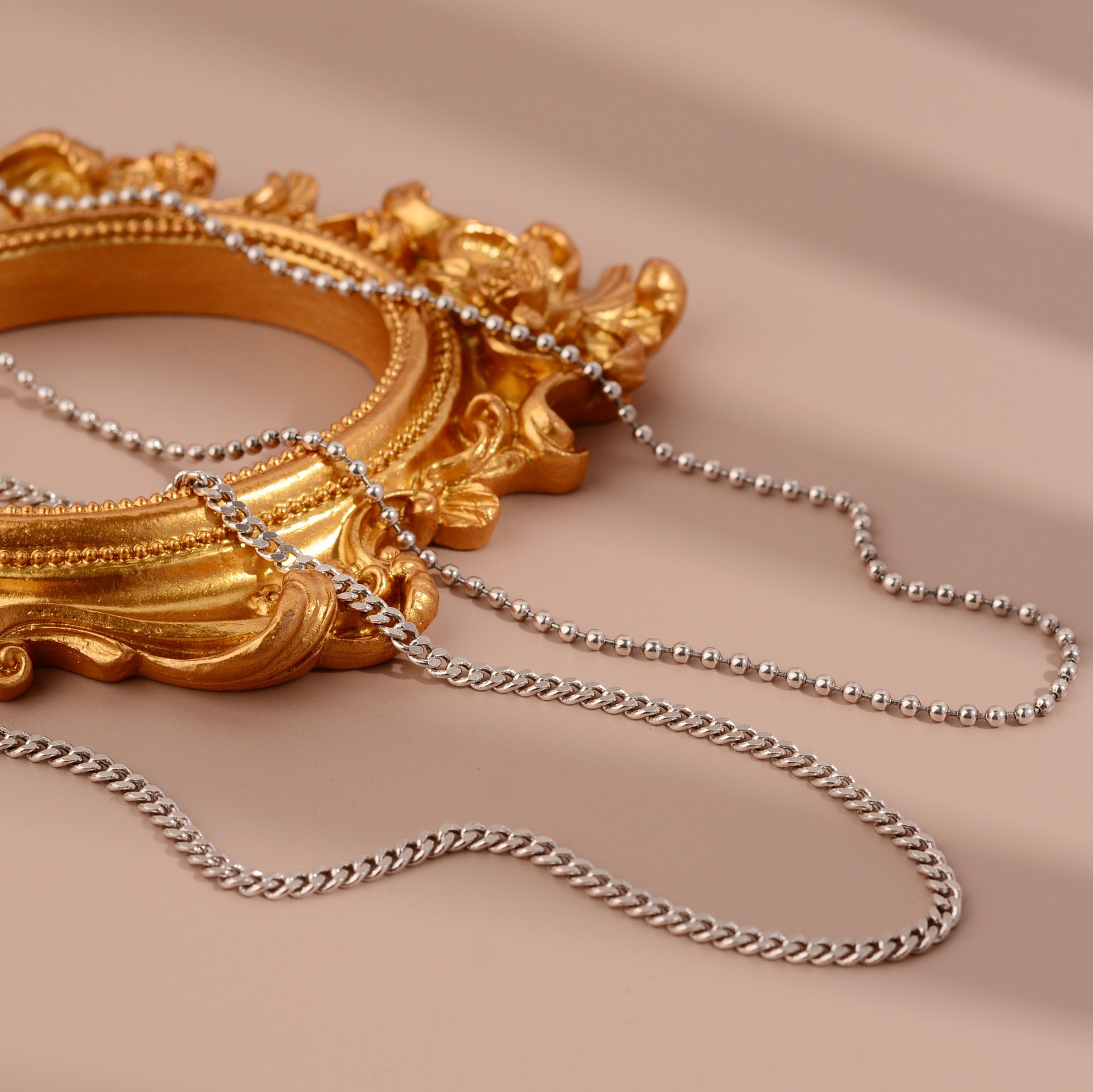 Korean Style White Copper Choker High-Grade Non-Fading Necklace Sweater Chain Female All-Match Necklace Niche Accessories