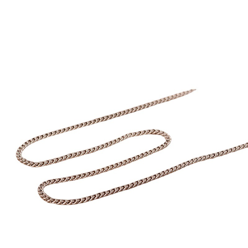 Korean Style White Copper Choker High-Grade Non-Fading Necklace Sweater Chain Female All-Match Necklace Niche Accessories