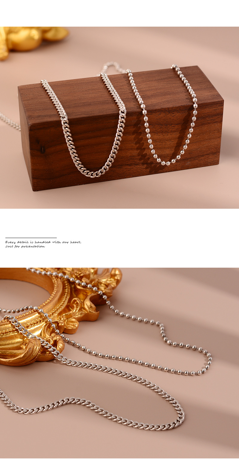 Korean Style White Copper Choker High-Grade Non-Fading Necklace Sweater Chain Female All-Match Necklace Niche Accessories
