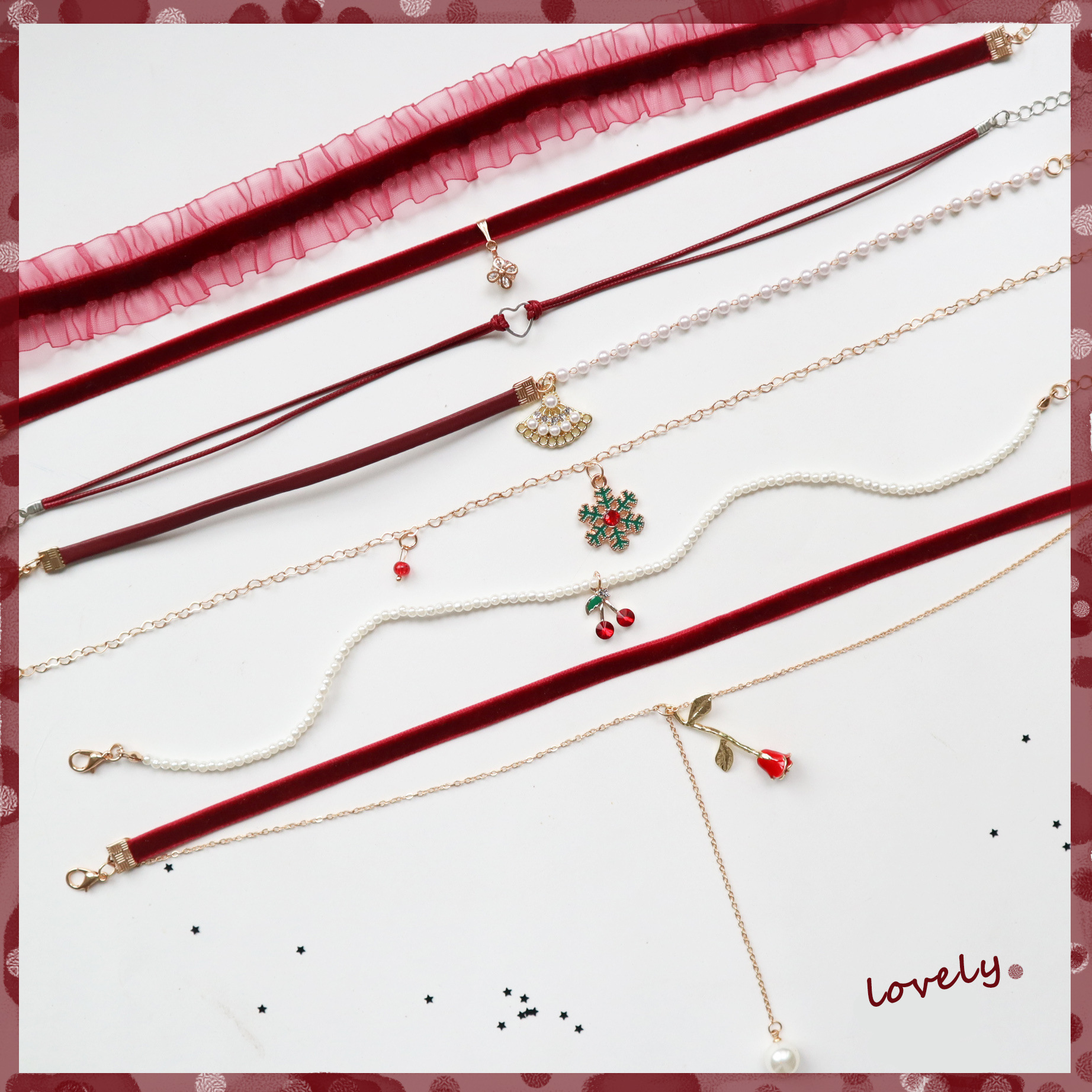 New Accessories Spring Color Super Fairy Mori Girl Crystal Green Leaf Pendant Choker Necklace Clavicle Chain Necklace
