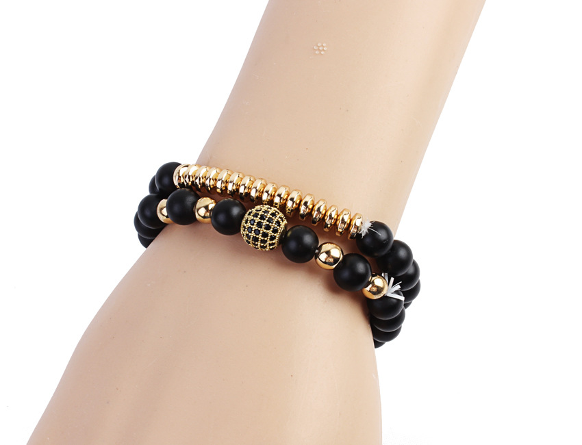 European and American fashion jewelry natural stone set bracelet micro-zircon elastic bracelet hot copper jewelry. European and American fashion jewelry natural stone set bracelet micro-zircon elastic bracelet hot copper jewelry.