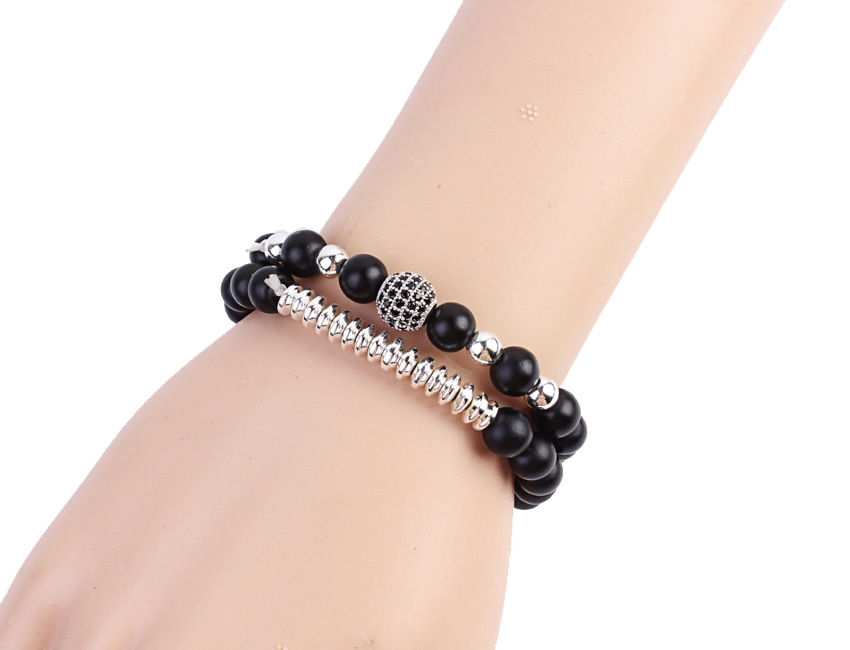 European and American fashion jewelry natural stone set bracelet micro-zircon elastic bracelet hot copper jewelry. European and American fashion jewelry natural stone set bracelet micro-zircon elastic bracelet hot copper jewelry.