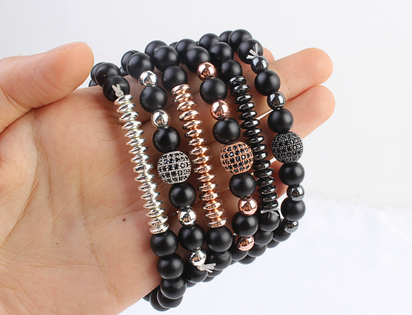 European and American fashion jewelry natural stone set bracelet micro-zircon elastic bracelet hot copper jewelry. European and American fashion jewelry natural stone set bracelet micro-zircon elastic bracelet hot copper jewelry.