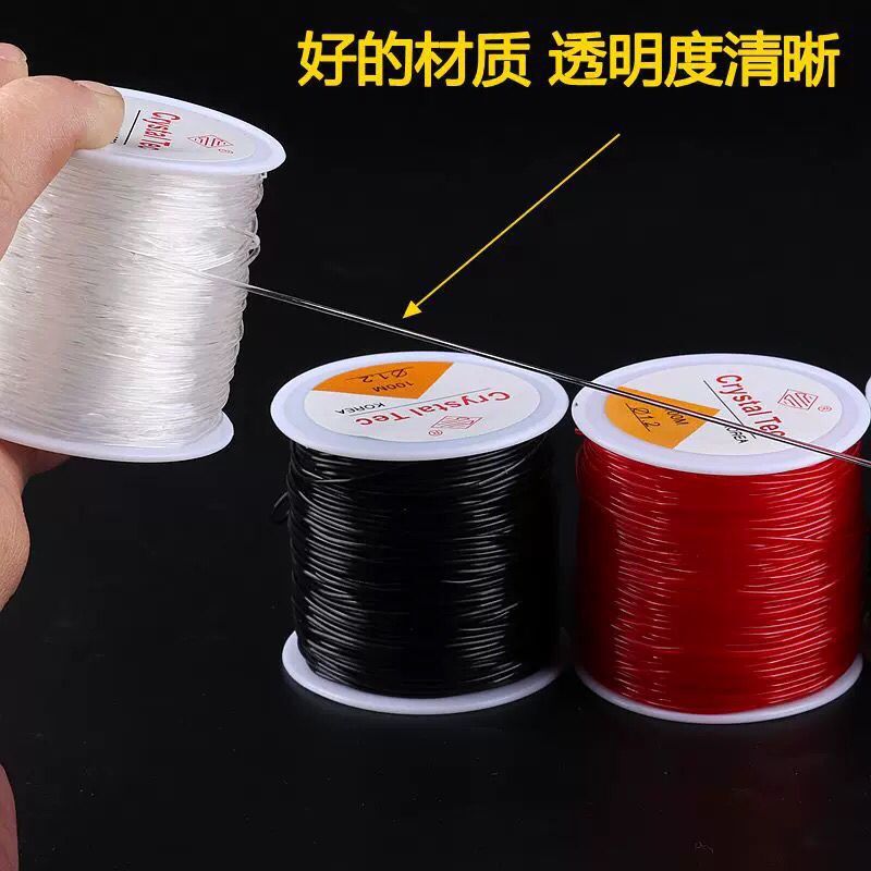 Flat Crystal thread Flat Thread elastic String beaded String elastic string DIY bracelet Hand String