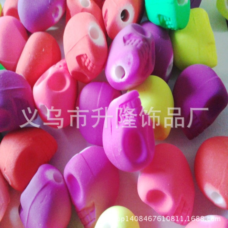 Yiwu Wholesale Popular Ghost Face Skull Fluorescent Color Handmade Bracelet Accessories DIY Fashion Scattered Beads Yiwu Wholesale Popular Ghost Face Skull Fluorescent Color Handmade Bracelet Accessories DIY Fashion Scattered Beads