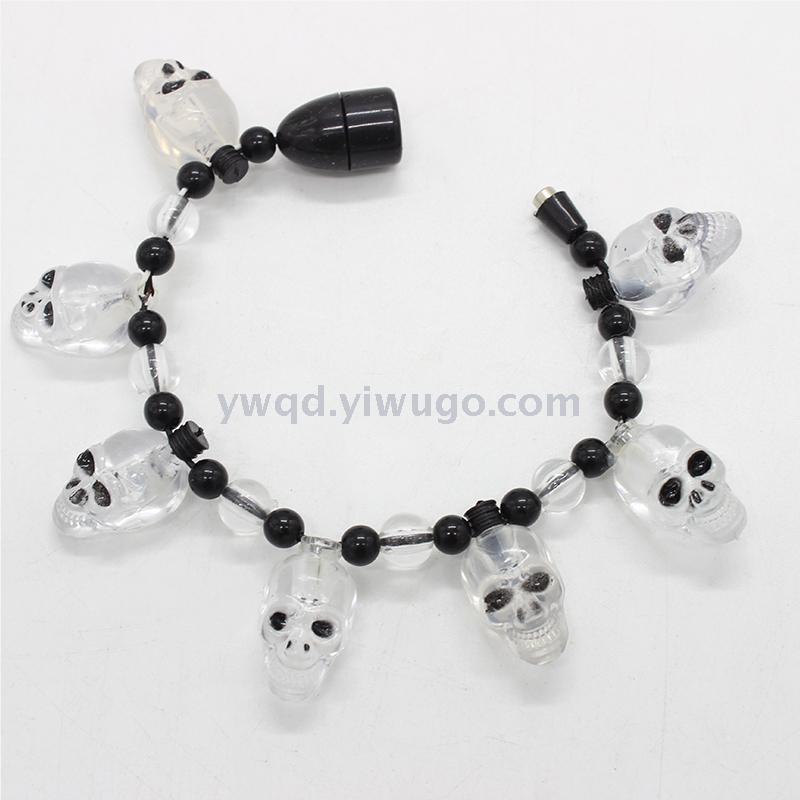 ZD Manufacturer Foreign Trade Popular Style LED Luminous Bracelet Magnet Bracelet Halloween Luminous Bracelet Skull Lighting Chain