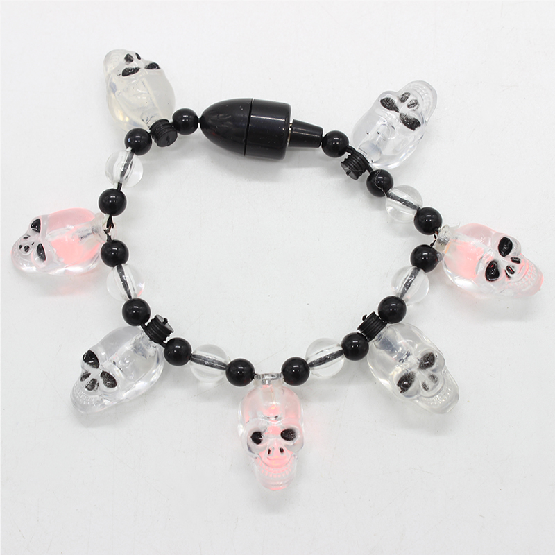 ZD Manufacturer Foreign Trade Popular Style LED Luminous Bracelet Magnet Bracelet Halloween Luminous Bracelet Skull Lighting Chain ZD Manufacturer Foreign Trade Popular Style LED Luminous Bracelet Magnet Bracelet Halloween Luminous Bracelet Skull Lighting Chain