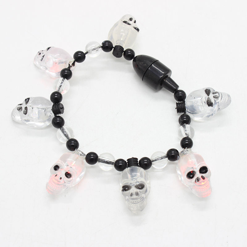 ZD Manufacturer Foreign Trade Popular Style LED Luminous Bracelet Magnet Bracelet Halloween Luminous Bracelet Skull Lighting Chain ZD Manufacturer Foreign Trade Popular Style LED Luminous Bracelet Magnet Bracelet Halloween Luminous Bracelet Skull Lighting Chain