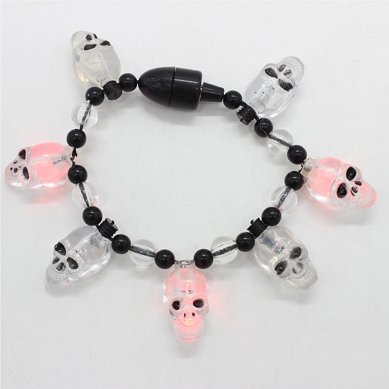 ZD Manufacturer Foreign Trade Popular Style LED Luminous Bracelet Magnet Bracelet Halloween Luminous Bracelet Skull Lighting Chain ZD Manufacturer Foreign Trade Popular Style LED Luminous Bracelet Magnet Bracelet Halloween Luminous Bracelet Skull Lighting Chain