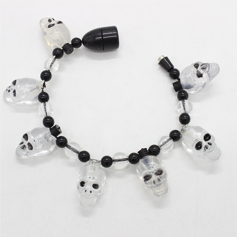 ZD Manufacturer Foreign Trade Popular Style LED Luminous Bracelet Magnet Bracelet Halloween Luminous Bracelet Skull Lighting Chain ZD Manufacturer Foreign Trade Popular Style LED Luminous Bracelet Magnet Bracelet Halloween Luminous Bracelet Skull Lighting Chain