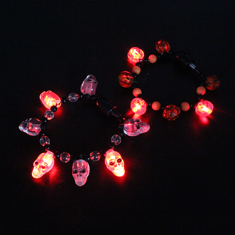 ZD Manufacturer Foreign Trade Popular Style LED Luminous Bracelet Magnet Bracelet Halloween Luminous Bracelet Skull Lighting Chain ZD Manufacturer Foreign Trade Popular Style LED Luminous Bracelet Magnet Bracelet Halloween Luminous Bracelet Skull Lighting Chain