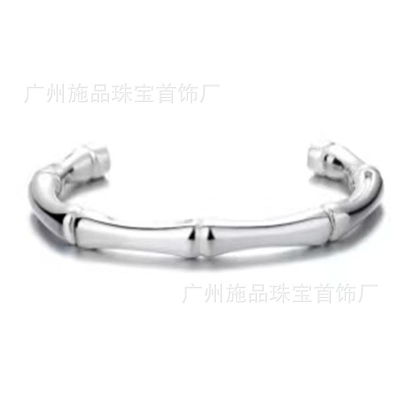 Gujia S925 Silver Bracelet Vintage Distressed Men and Women Couple Double G Skull Elf Bracelet Pattern Carved Bracelet Gujia S925 Silver Bracelet Vintage Distressed Men and Women Couple Double G Skull Elf Bracelet Pattern Carved Bracelet