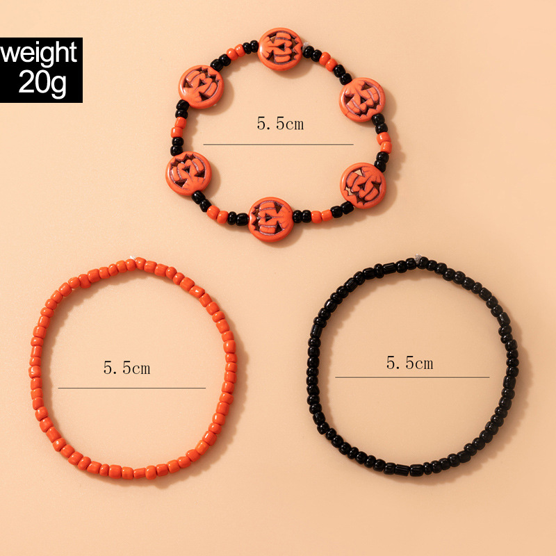 Amazon Cross-Border 2021 New Bracelet Halloween Skull Color Bead Elastic String Personalized Bracelet Amazon Cross-Border 2021 New Bracelet Halloween Skull Color Bead Elastic String Personalized Bracelet