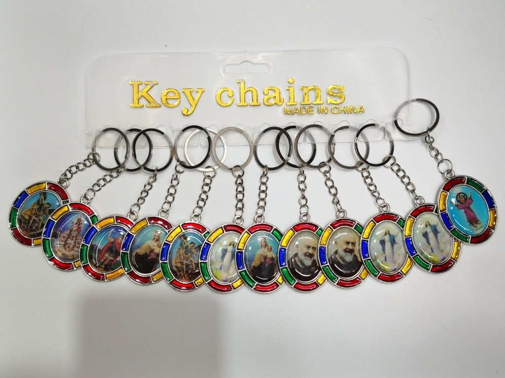 Time gem key chain wooden base religious key chain