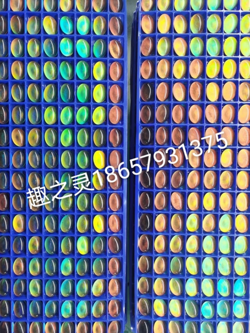 Hot style 8*10 temperature change time gem ring Surface color change Bead toy Accessories manufacturers
