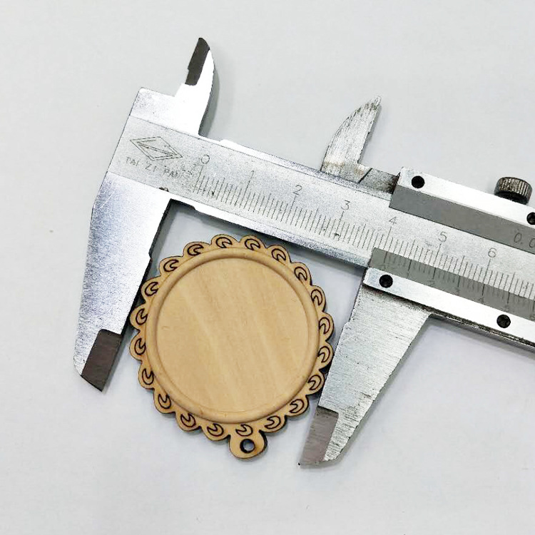 30mm round time gem base support wooden necklace pendant pendant DIY key ring jewelry accessories