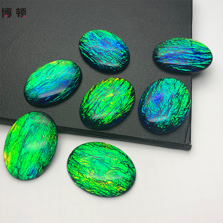 Manufacturers wholesale resin diamond flat flat oval 30*40 vintage time gem colorful diy accessories