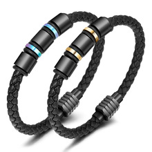 Cross-Border Hot Original European and American Style Jewelry Fashion Leather Rope Hand Weaving Bracelet Men's Bracelet Ethnic Style Jewelry